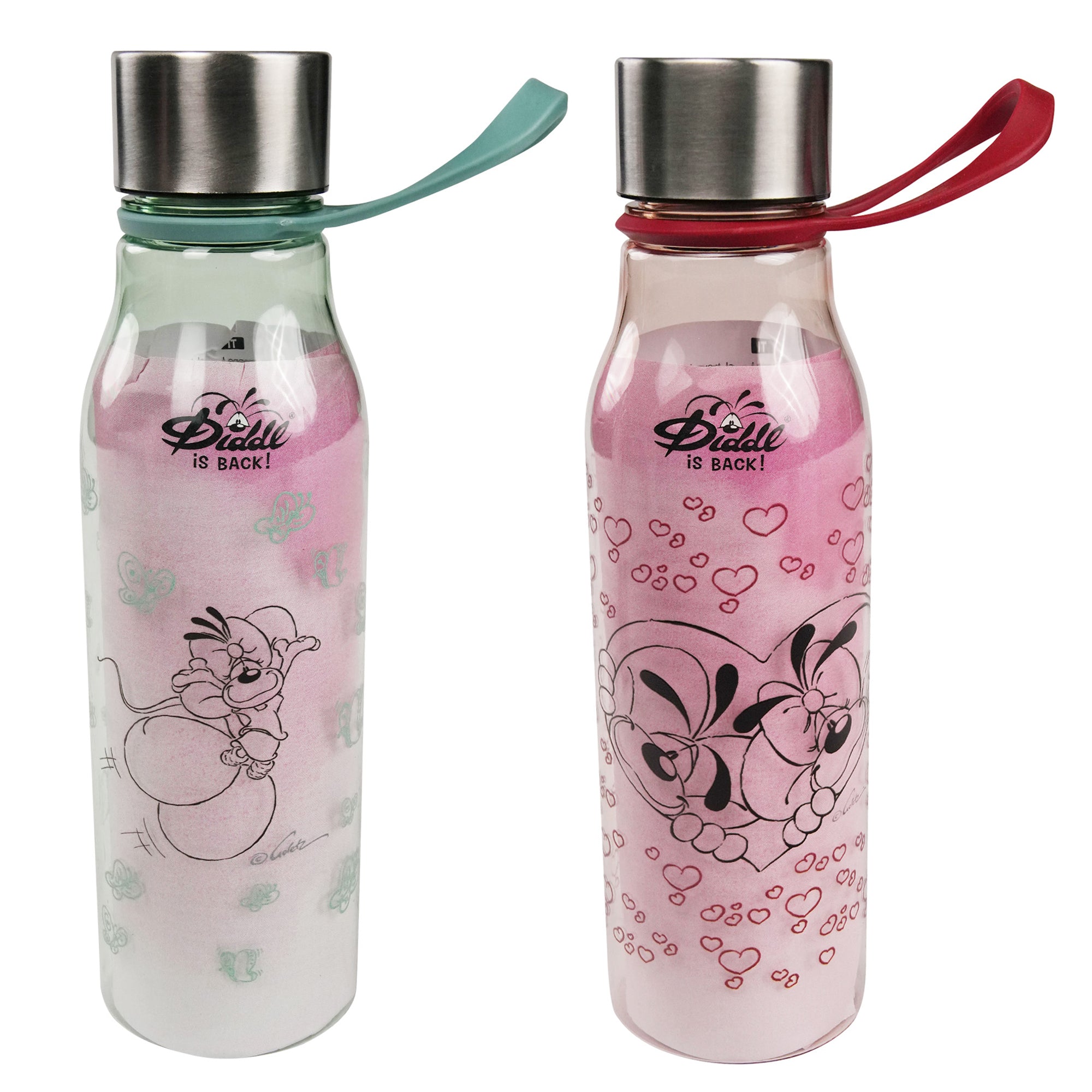Diddl Kinder-Trinkflasche · mit Trageschlaufe · für Schule & Freizeit