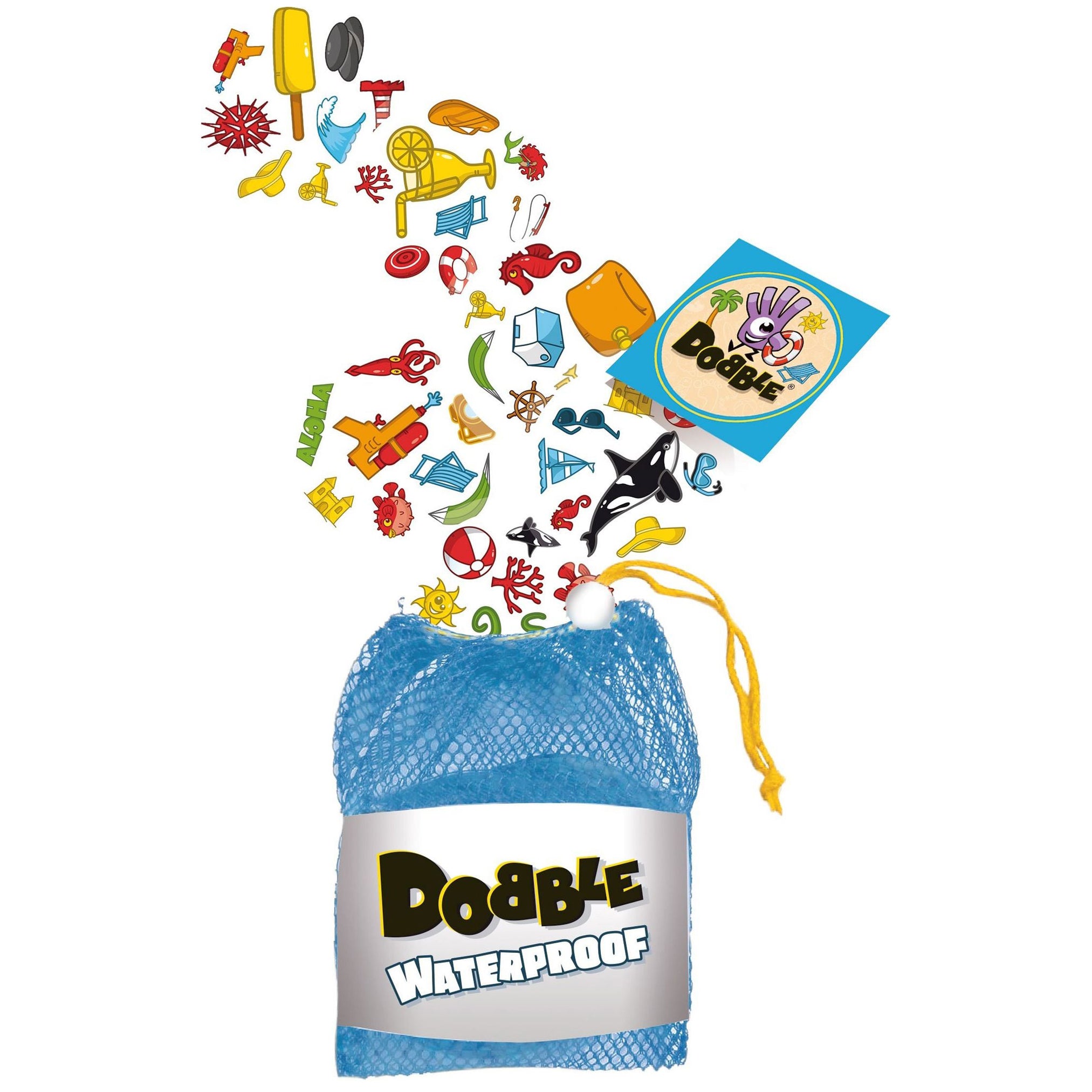 Dobble Kartenspiel · Waterproof · Beobachtungs- und Reaktionsspiel für 2–8 Spieler
