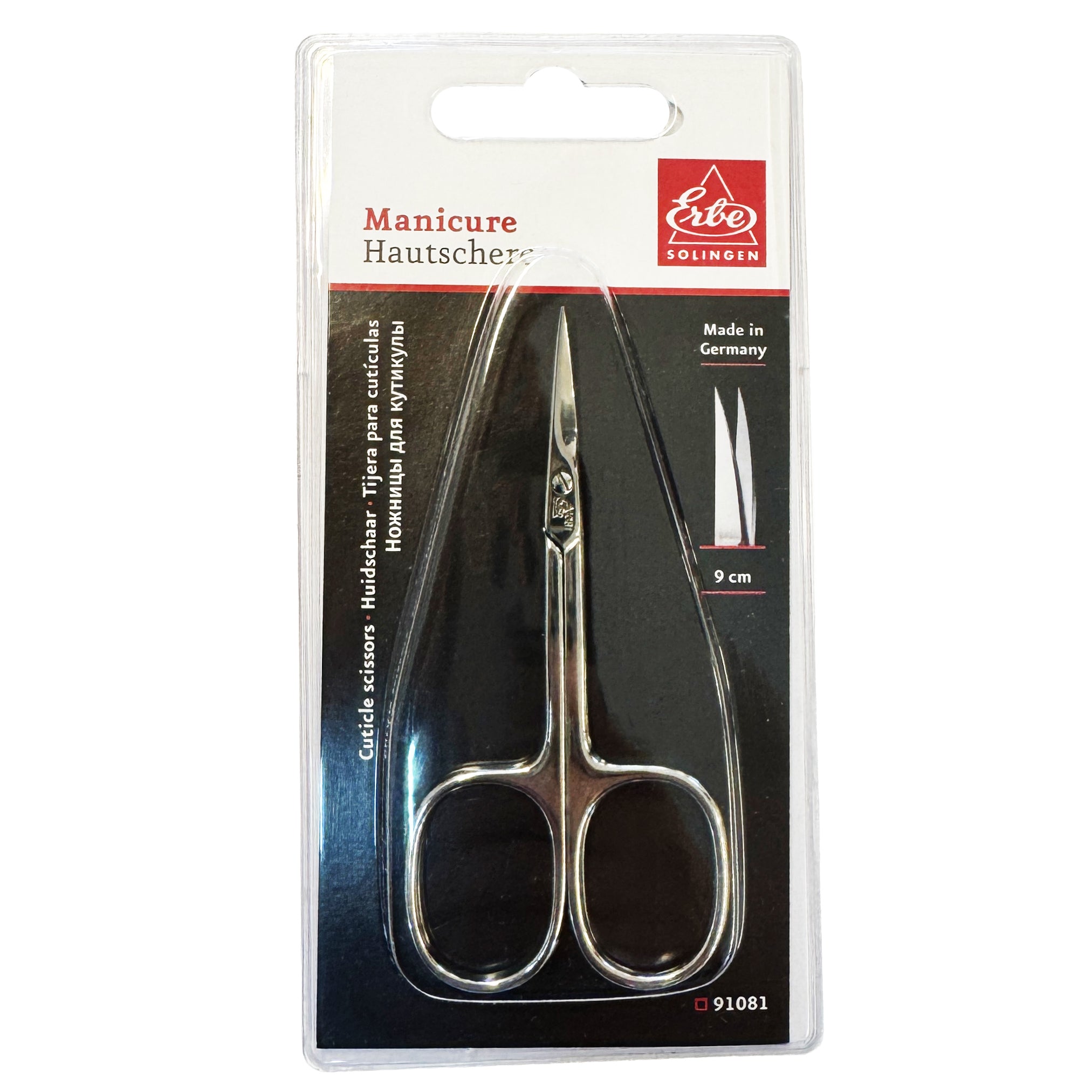 ERBE Solingen Rechtshänder Hautschere · 9 cm · vernickelt · 91081