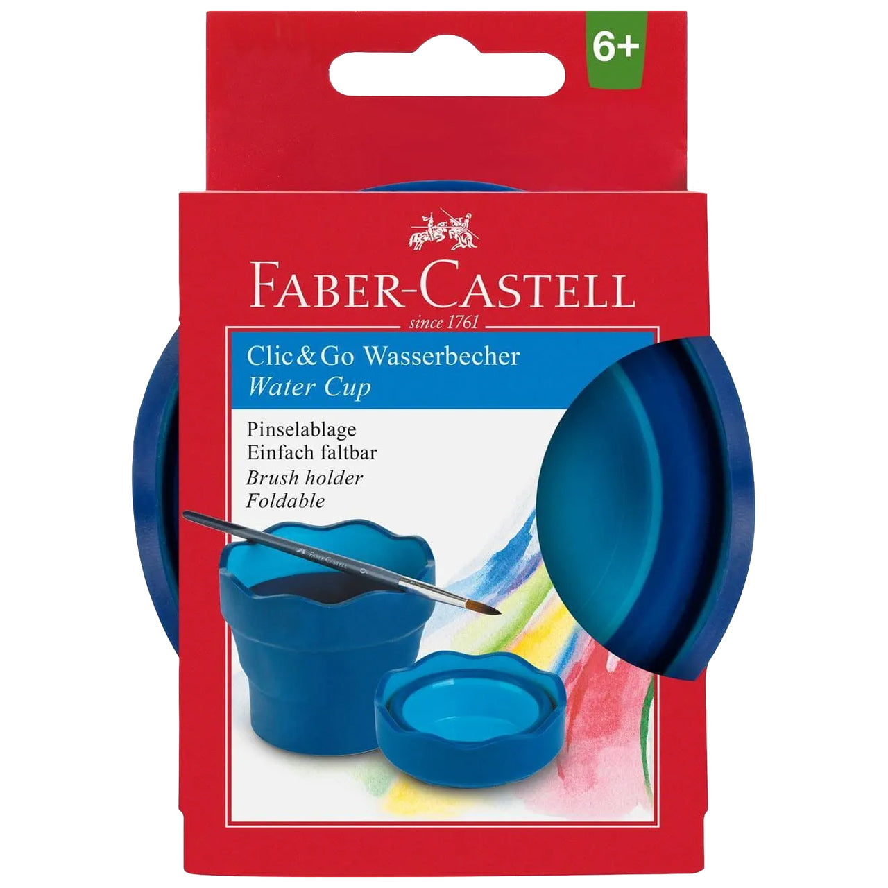 Faber-Castell Wasserbecher CLIC & GO · faltbar · für Schule & Freizeit