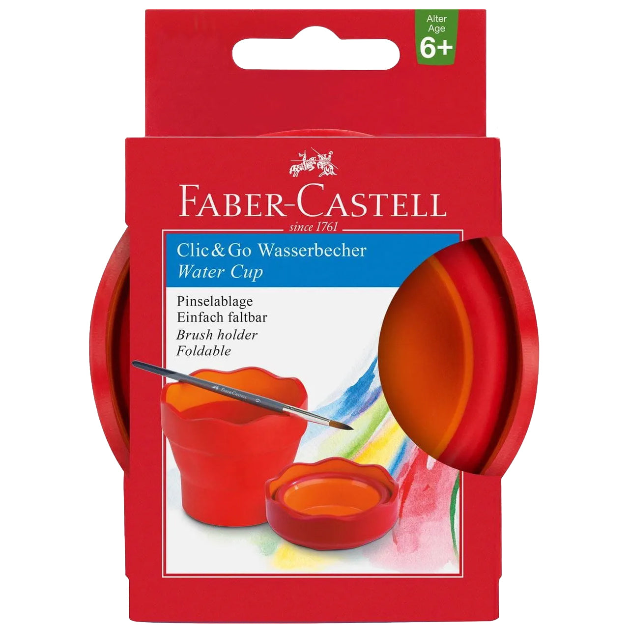 Faber-Castell Wasserbecher CLIC & GO · faltbar · für Schule & Freizeit