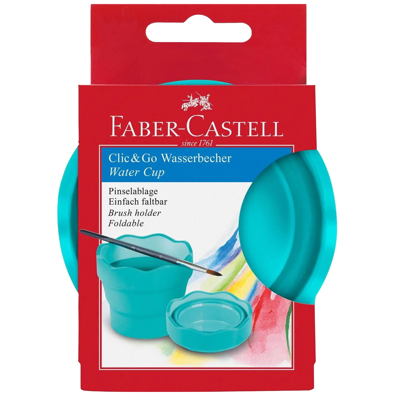 Faber-Castell Wasserbecher CLIC & GO · faltbar · für Schule & Freizeit