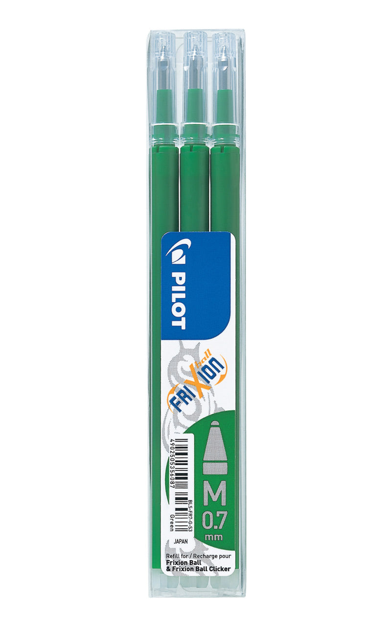 Frixion-Ball-Tintenroller-Ersatzmine-3er-Set-gruen-4902505356087-lafueliki