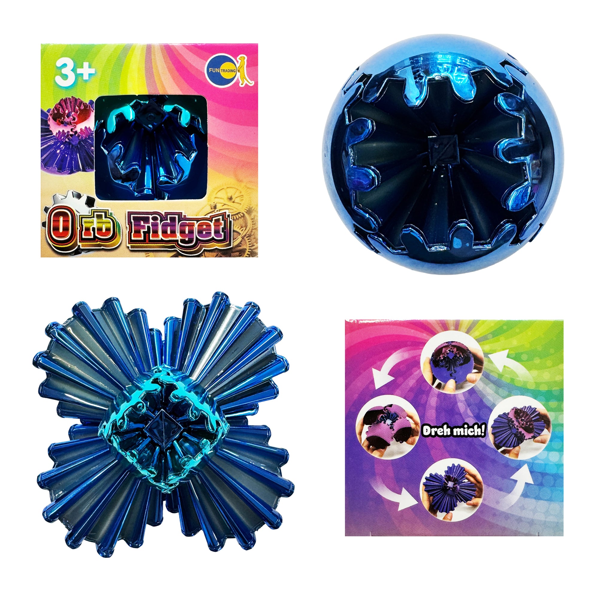 Fun Trading Orb Fidget Gear Ball · Sensorikball zum Drehen
