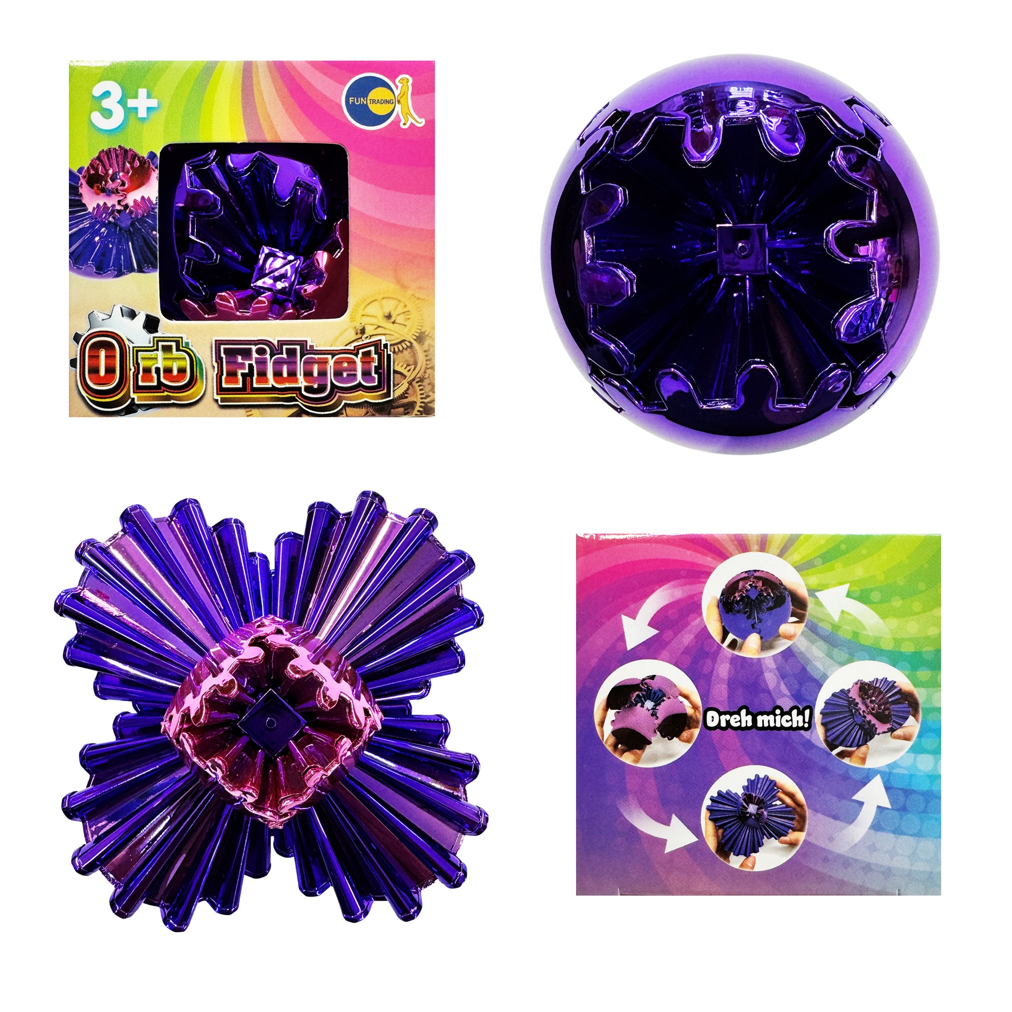 Fun Trading Orb Fidget Gear Ball · Sensorikball zum Drehen