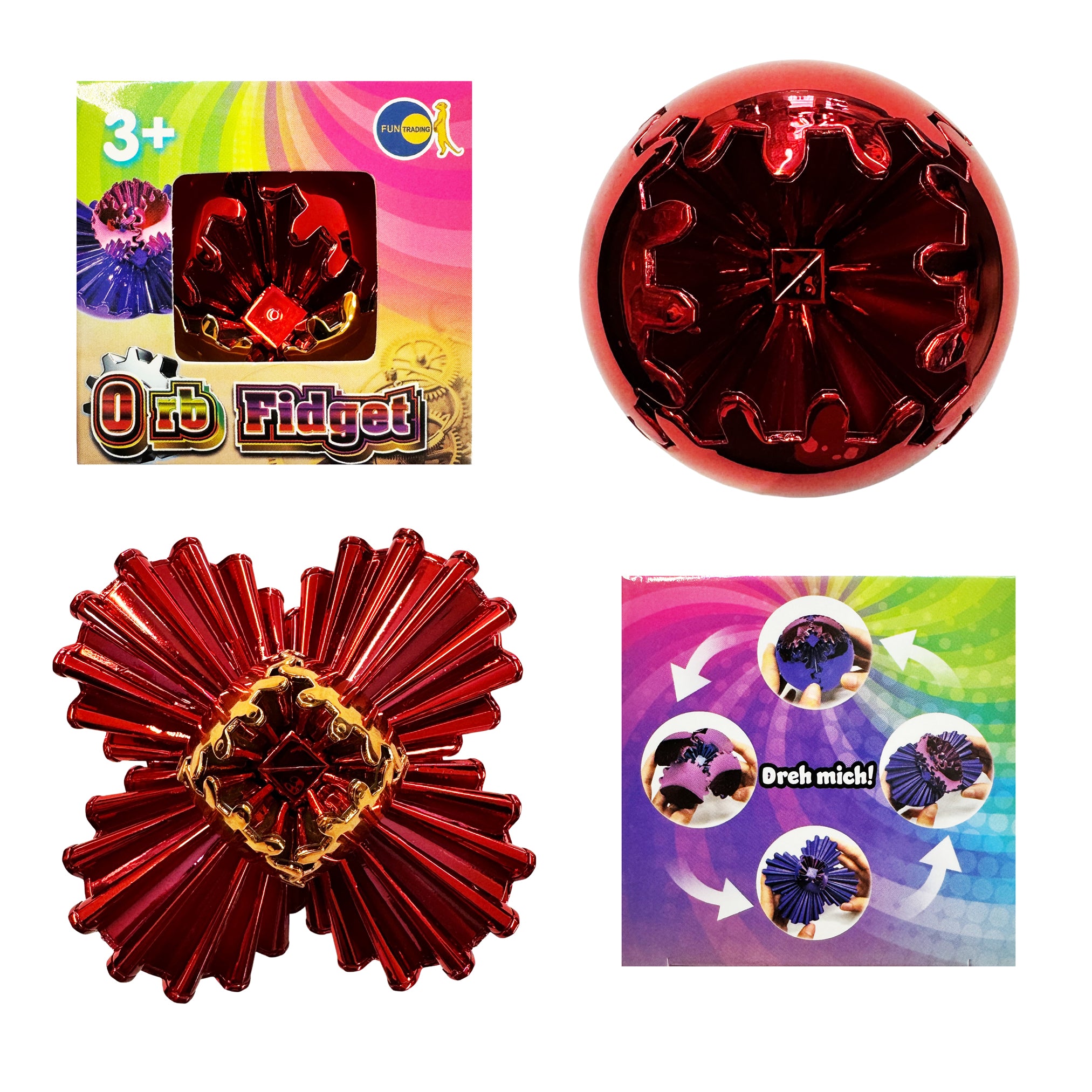 Fun Trading Orb Fidget Gear Ball · Sensorikball zum Drehen