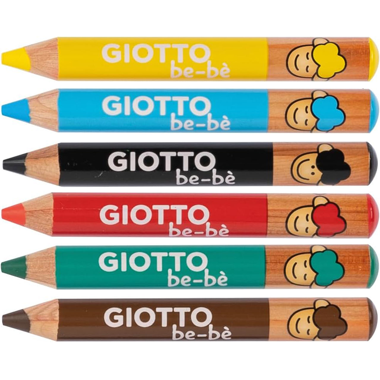 GIOTTO be-be Super-Farbstifte 6er + Spitzer (ab 2)