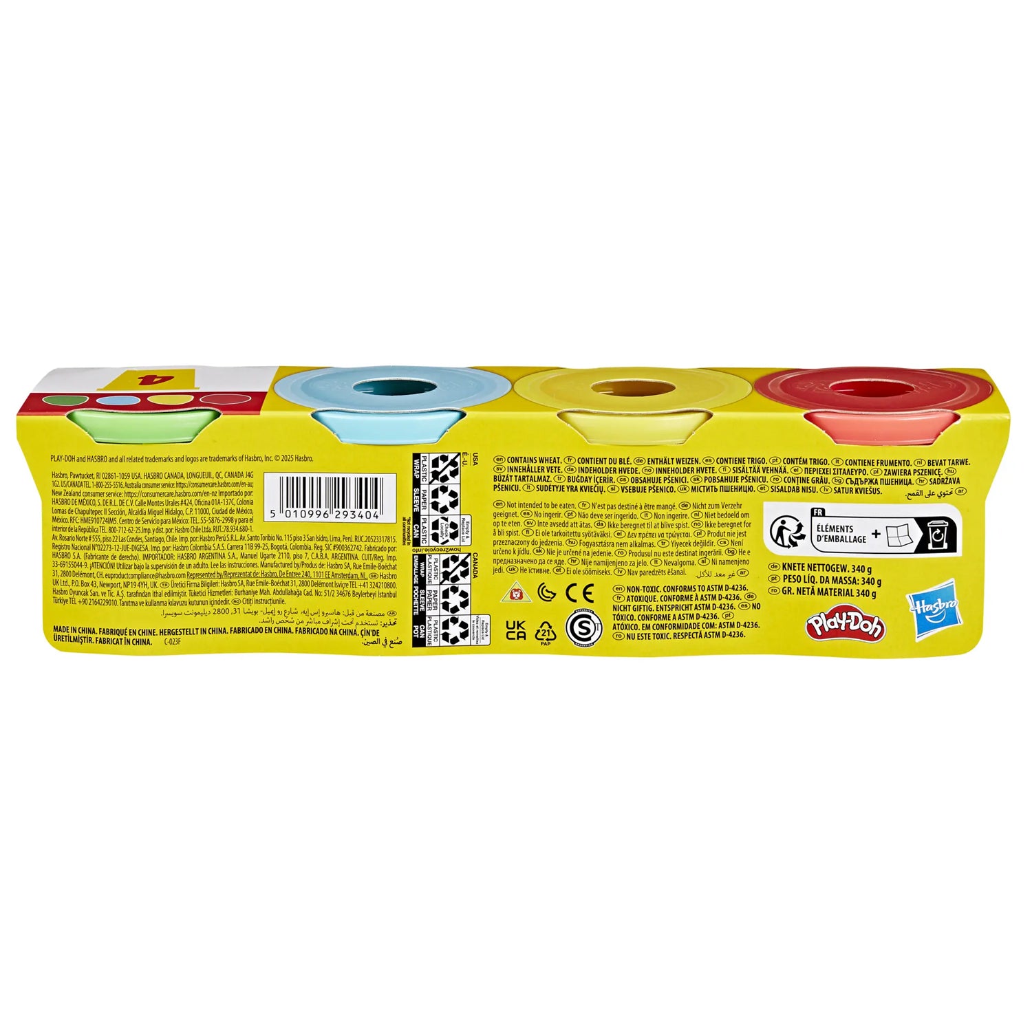 Hasbro Play-Doh 4er Pack Knete · klassische Farben · 4 x 85 g