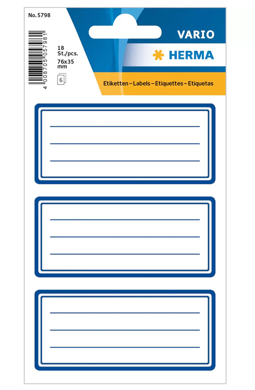Herma VARIO Schuletiketten · neutral · Buchetiketten · 5798