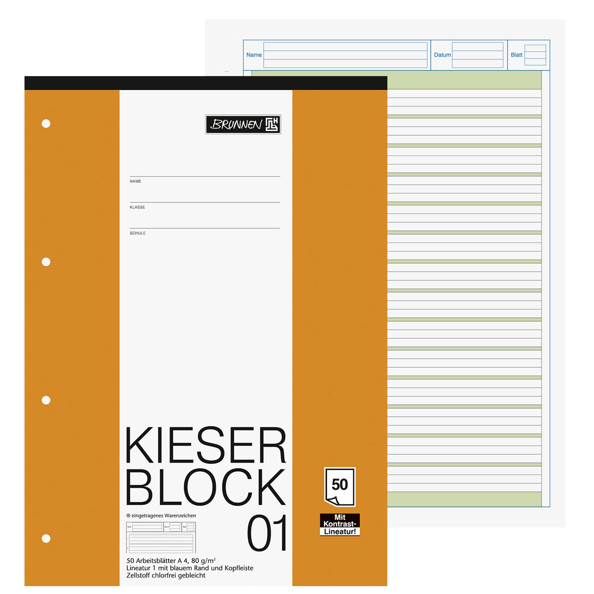 KIESER-Block 01 Lineatur 1 A4