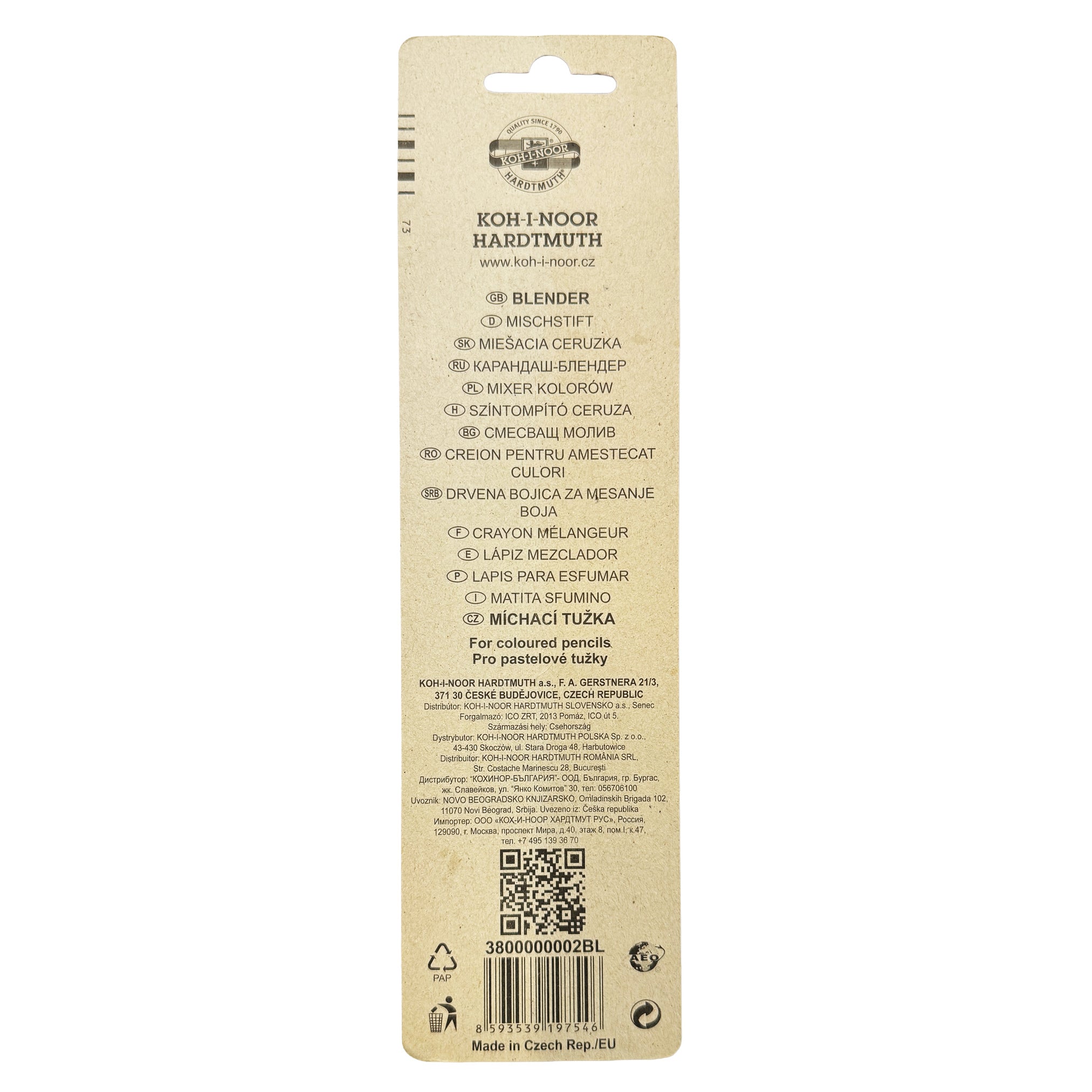 KOH-I-NOOR Polycolor Blender · Mischstift 3800/0 · Künstlerstift zum Verblenden