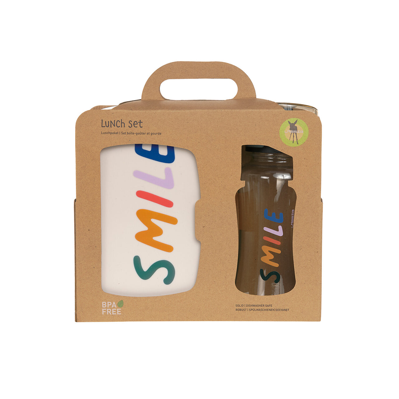 Laessig-Brotdose-Trinkflasche-fuer-Kinder-Set-Smile-Little-Gang-weiss-gruen-1210057181-ovp-lafueliki