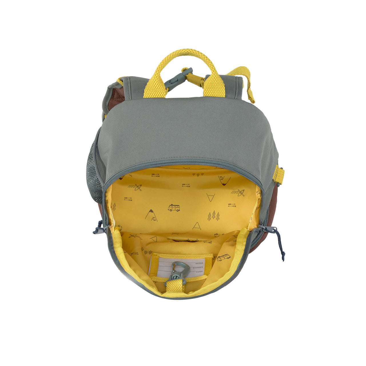 Laessig-Kindergartenrucksack-Adventure-bus-gruen-offen-1203001462-lafueliki