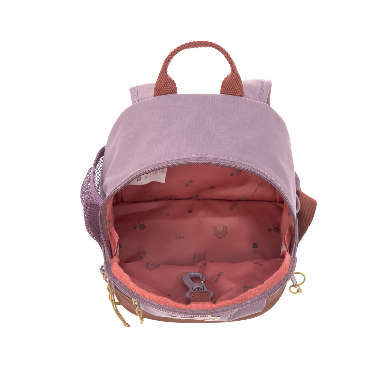 Laessig-Kindergartenrucksack-Adventure-lila-Kinder-rucksack-offen-1203001332-lafueliki