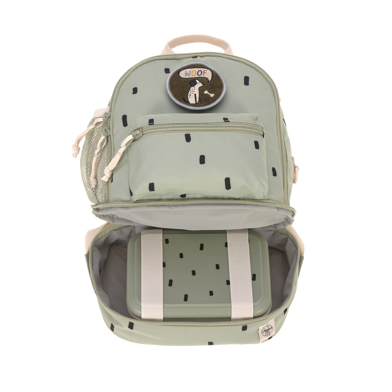 Laessig-Kindergartenrucksack-Happy-Prints-Oliv-Kinder-mit-brotdosen-fach-1203001581-lafueliki