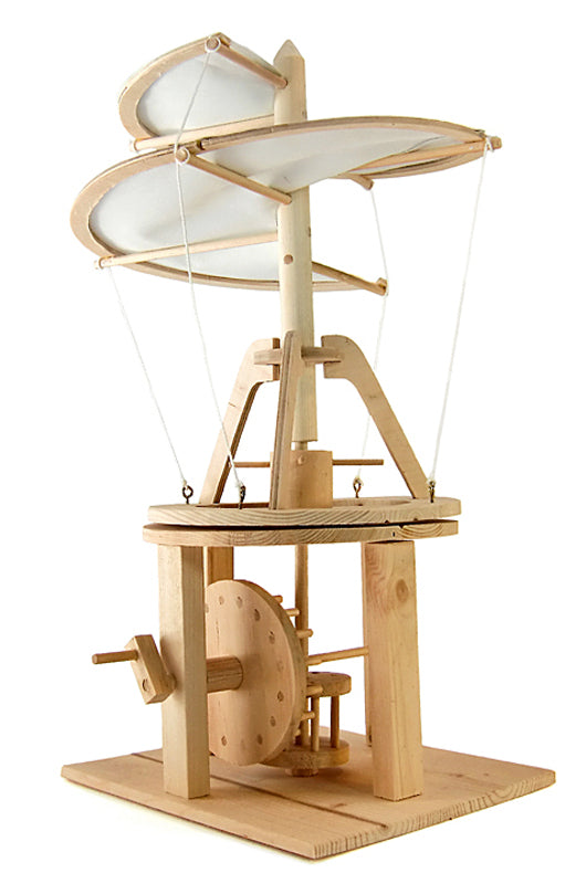 Leonardo-Da-Vinci-Helikopter-Hubschrauber-Schraube-Bausatz-Puzzle-Modell-Modellbau-Holz-4118