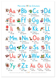 Lernposter-Mein-erstes-ABC-der-Zirkustiere-1509-Grundschule-Buchstabenposter-Alleovs-lafueliki