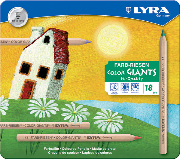 Lyra-Farbriesen-Metalletui-18er-Set-sechseckig-natur