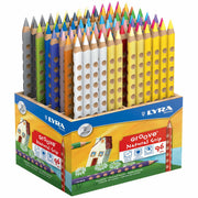 LYRA Groove Jumbo · Buntstifte · farbig sortiert · 96 Stueck · Holzaufsteller