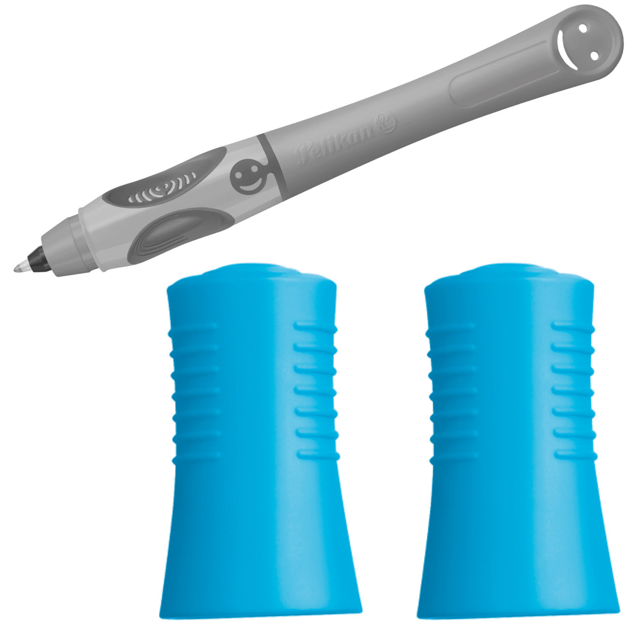 Pelikan-Ersatzkappe-Griffix-Tintenroller-3-2er-Set-4012700938053-hellblau-Neon-Fresh-blue-kappe-Lafueliki