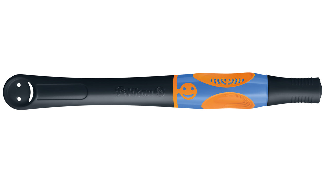 Pelikan-Griffix-Tintenroller-820998-Neon-Black-schwarz-Rechtshander-Kappe-geschlossen-lafueliki
