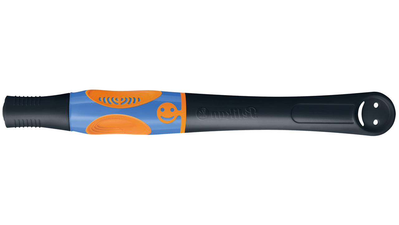 Pelikan-Griffix-Tintenroller-821018-Neon-Black-schwarz-Linkshander-Kappe-geschlossen-lafueliki