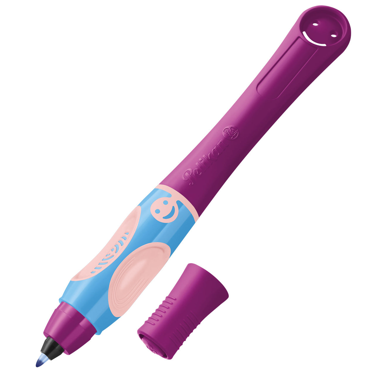 Das Bild zeigt den Pelikan Griffix Tintenroller für Rechtshänder in der Farbe Sweet Berry - lila.
