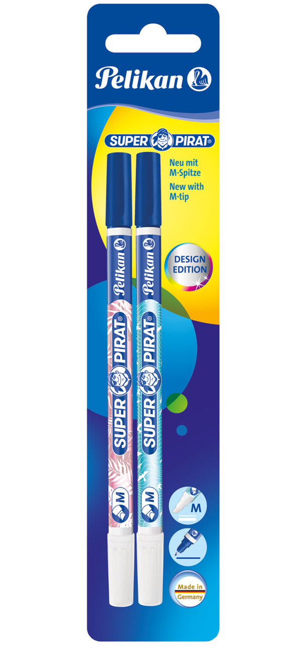 Pelikan-Tintenloschstifte-Super-Pirat-850M-Rosa-Blau-2-Stuck-lafueliki