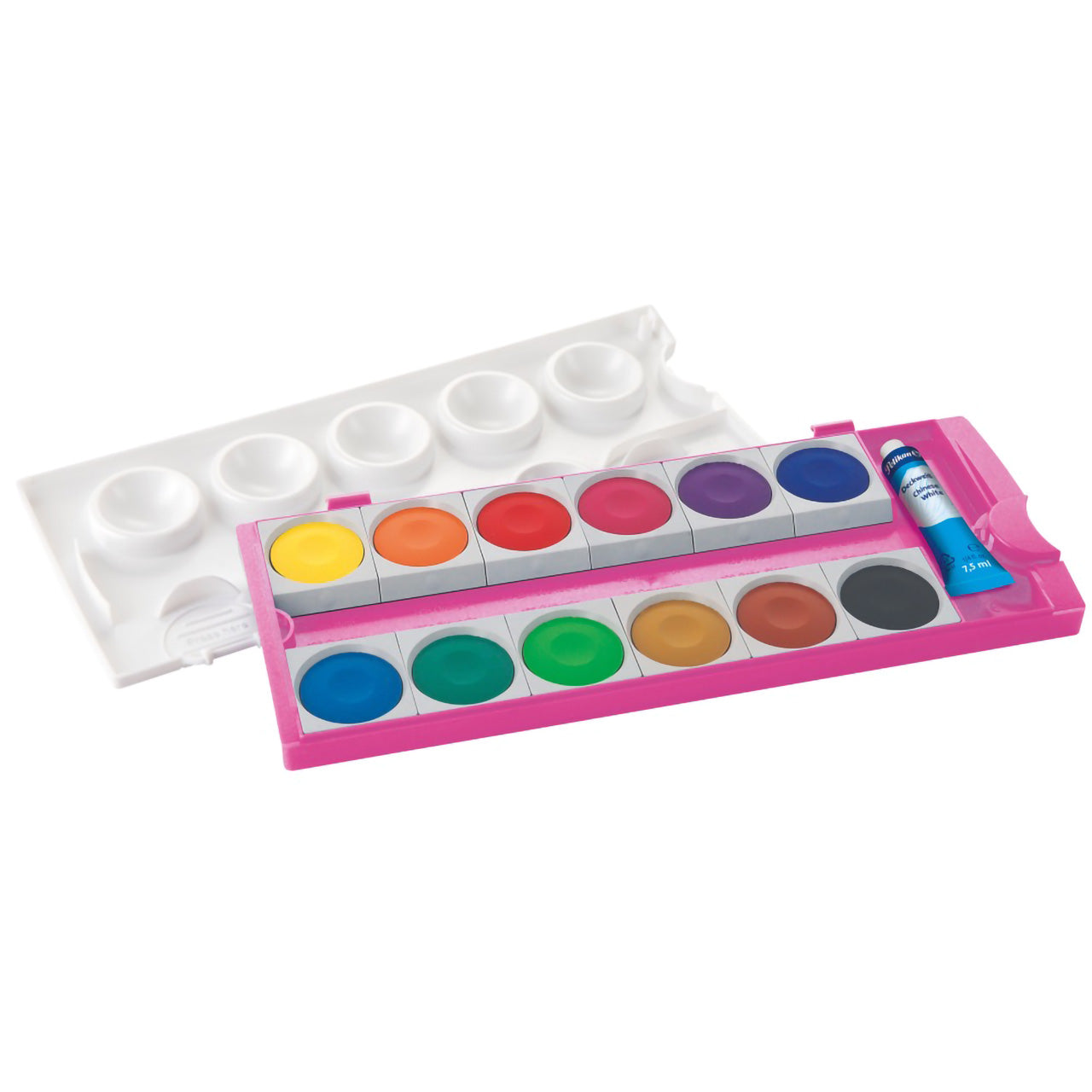 Pelikan Deckfarbkasten K12® · 12 Farben · inkl. Deckweiß · pink