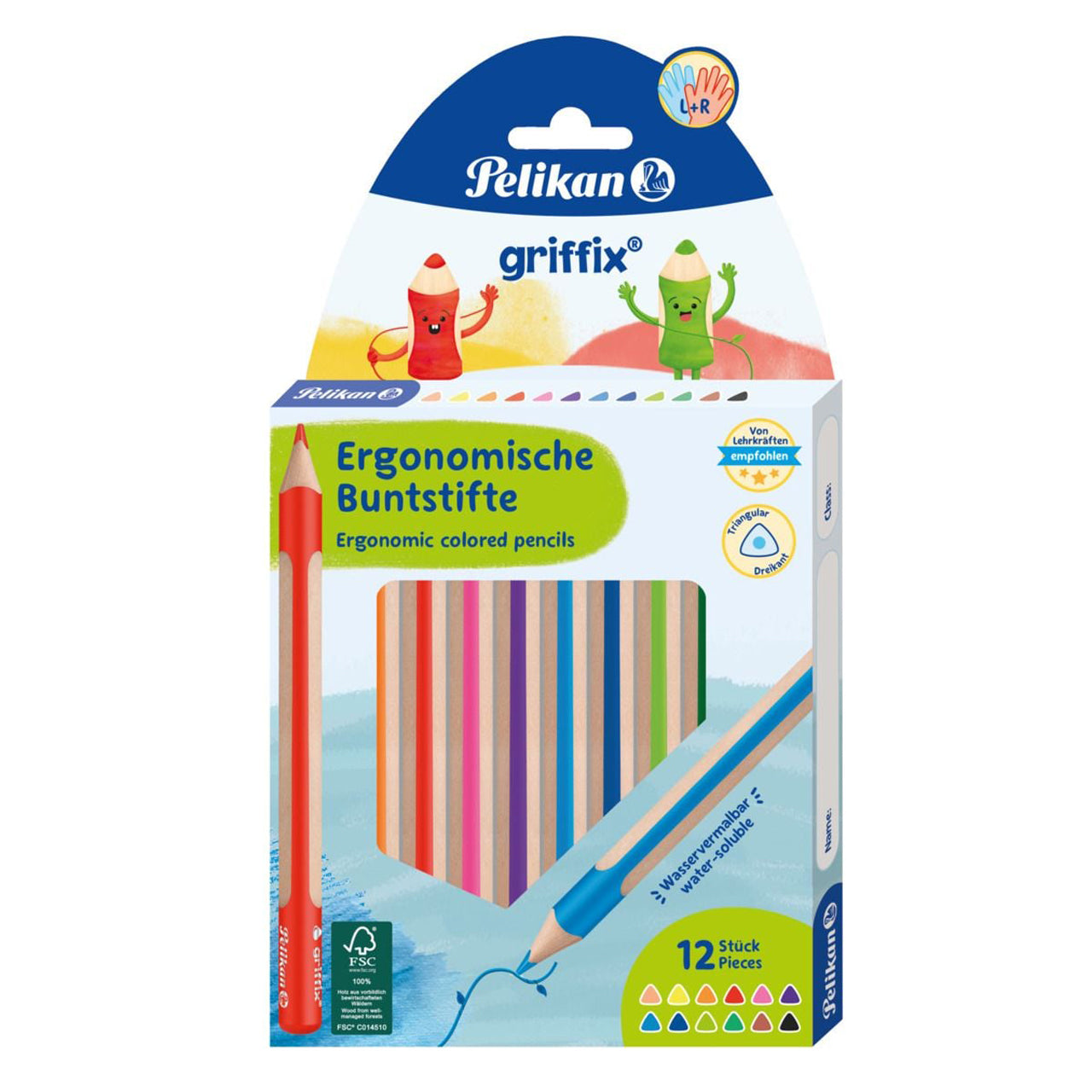 Pelikan · griffix Buntstifte · 12er Set · für Vor- und Grundschule