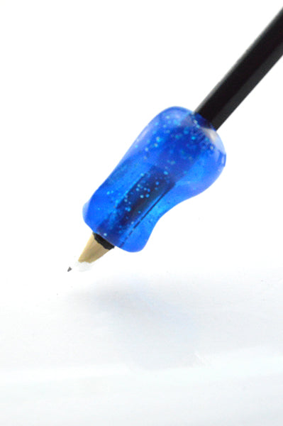 Pencil-Grip-Stabigrip-mini-glitzer-Stift-blau