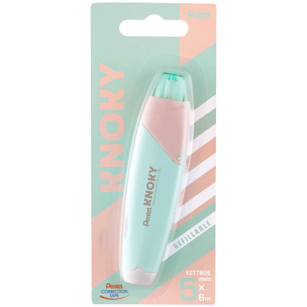 Pentel-Knoky-Korrekturroller-pastell-gruen-XZTT805K-WY-Druckmechanik-Mehrweg-online-kaufen-lafueliki