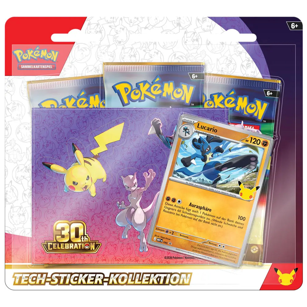 Pokémon 30 Jahre Tech-Sticker-Kollektion · Lucario · Deutsch
