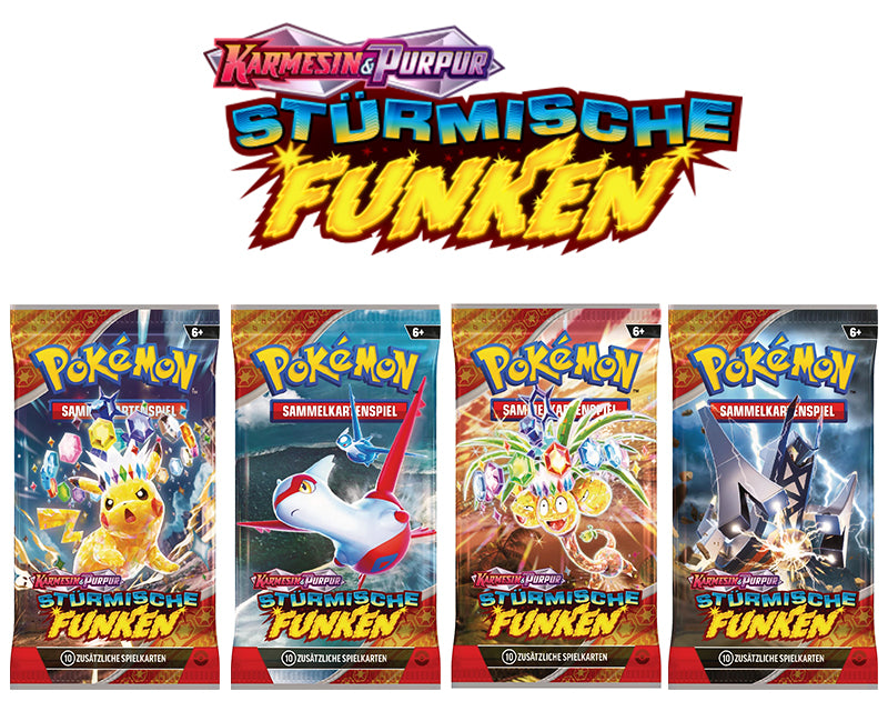 Pokemon-TCG-Karmesin-Purpur-KB8-Stuermische-Funken-DE-Sammelkarten-Booster-kaufen-lafueliki