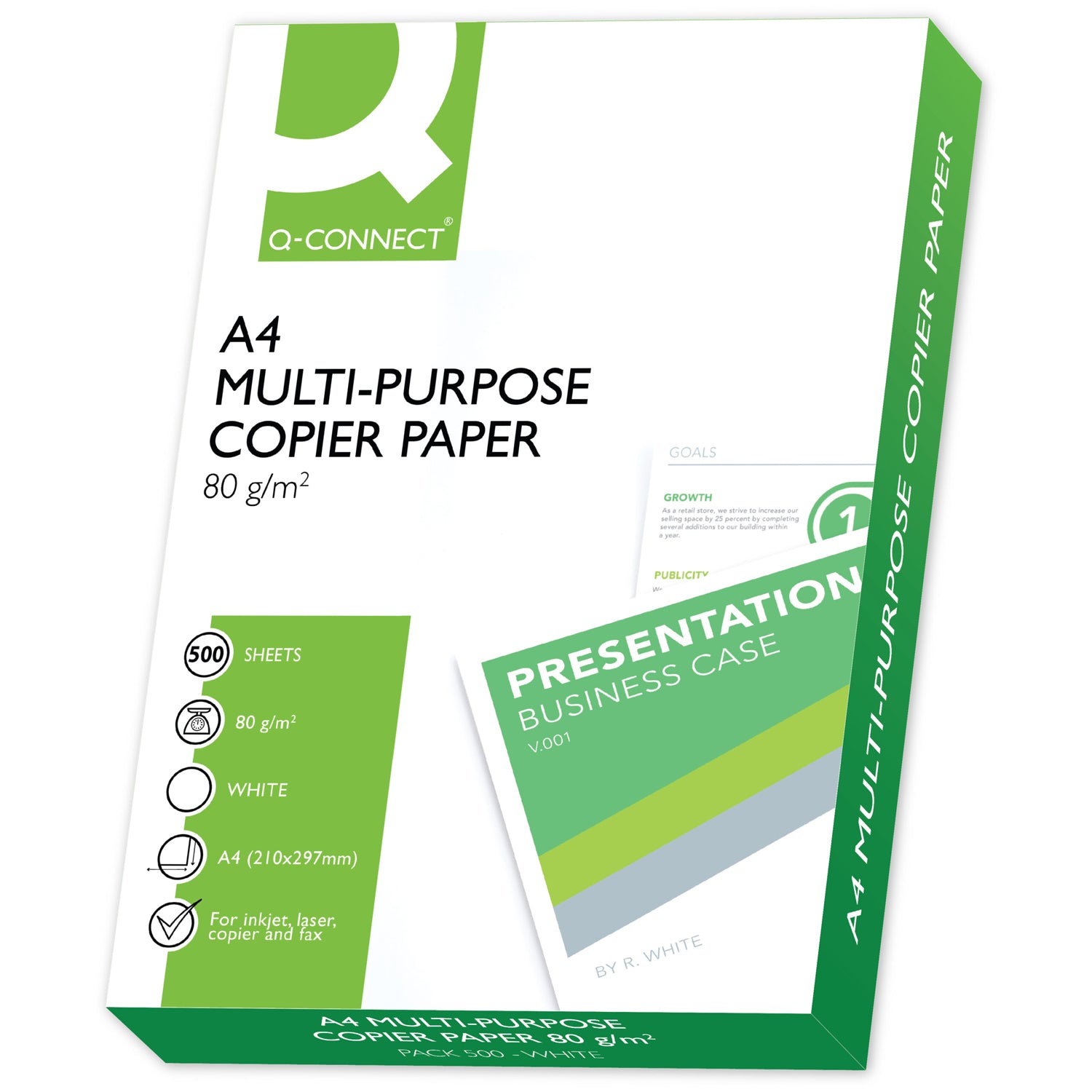 Q-Connect Kopierpapier Allround 80 · Din A4 · 80g/m² · 500 Blatt