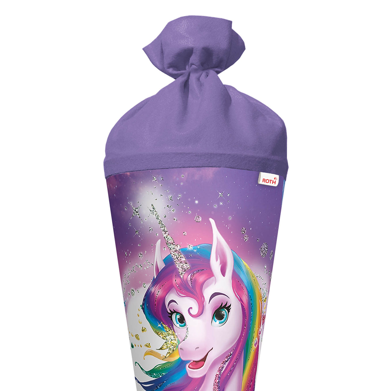 ROTH-Schultuete-Einhornportrait-Glitzer-70cm-Rund-verschluss-filz-677489-4028279884011-lafueliki