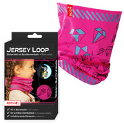 Roth-Jersey-Loop-reflektierender-Schlauch-Schal-Kinder-pink-Diamant-89319-kaufen-lafueliki