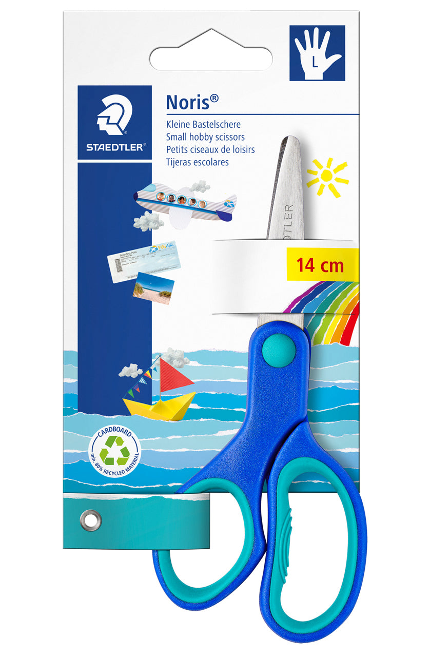 STAEDTLER-Bastelschere-Noris-14-cm-Linkshaender-4007817965023-96514LNBK-ovp-lafueliki