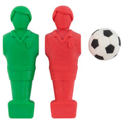 STYLEX Fußball Stiftaufstecker Radiergummi-Set · 3-teilig · Kickerfiguren & Fußball