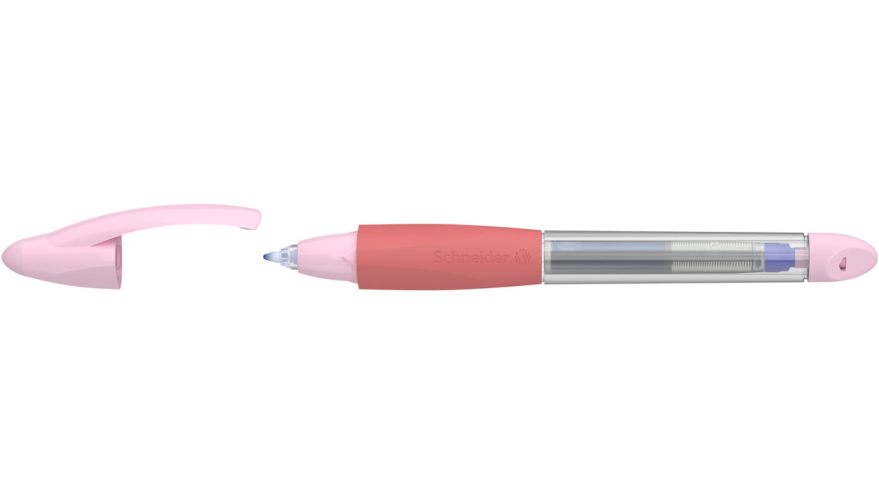 Schneider-Patronenroller-Base-Ball-Tintenroller-188338-lachs-rose-kappe-offen-lafueliki