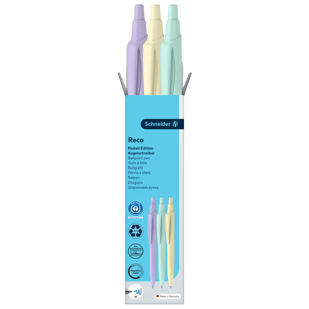 Schneider Reco Pastell · Kugelschreiber · 3er Set