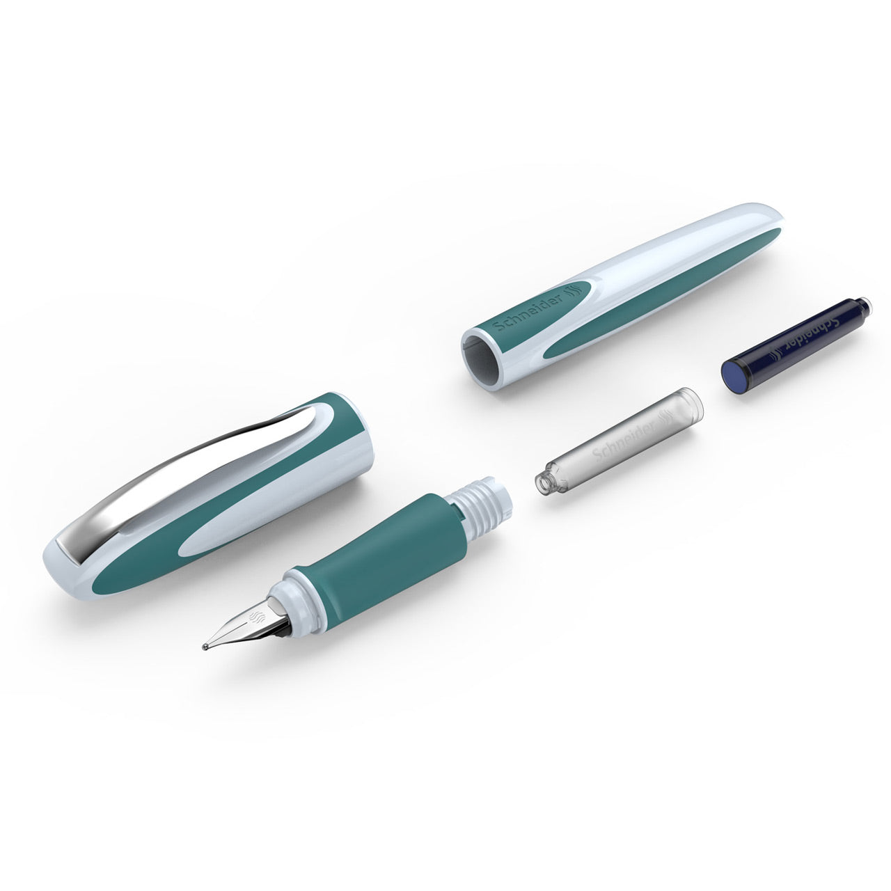 Schneider-Schulfueller-Ray-M-Rechtshaender-teal-weiss-tuerkisgruen-168205-lafueliki