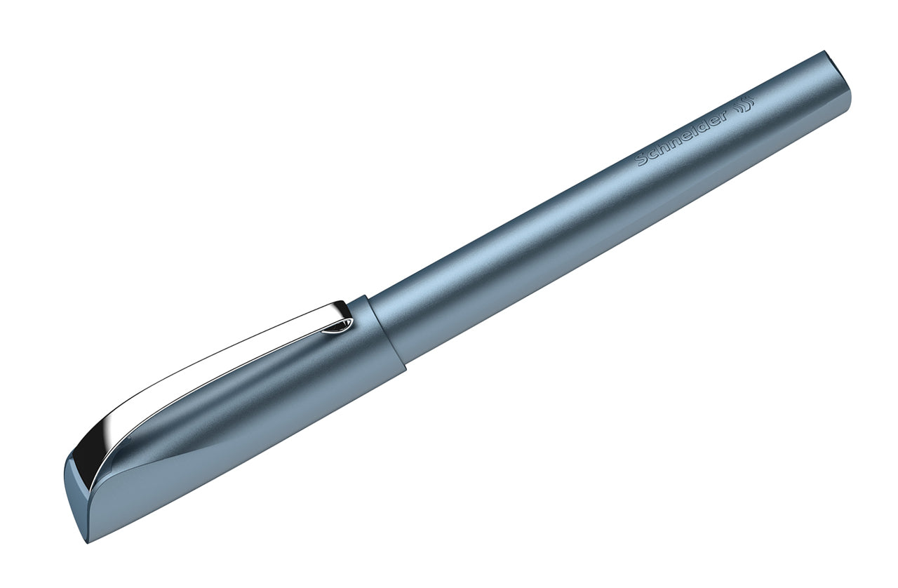 Schneider-Tintenroller-Ceod-Shiny-blue-blau-mit-metallspitz-186223-stift-geschlossen-lafueliki