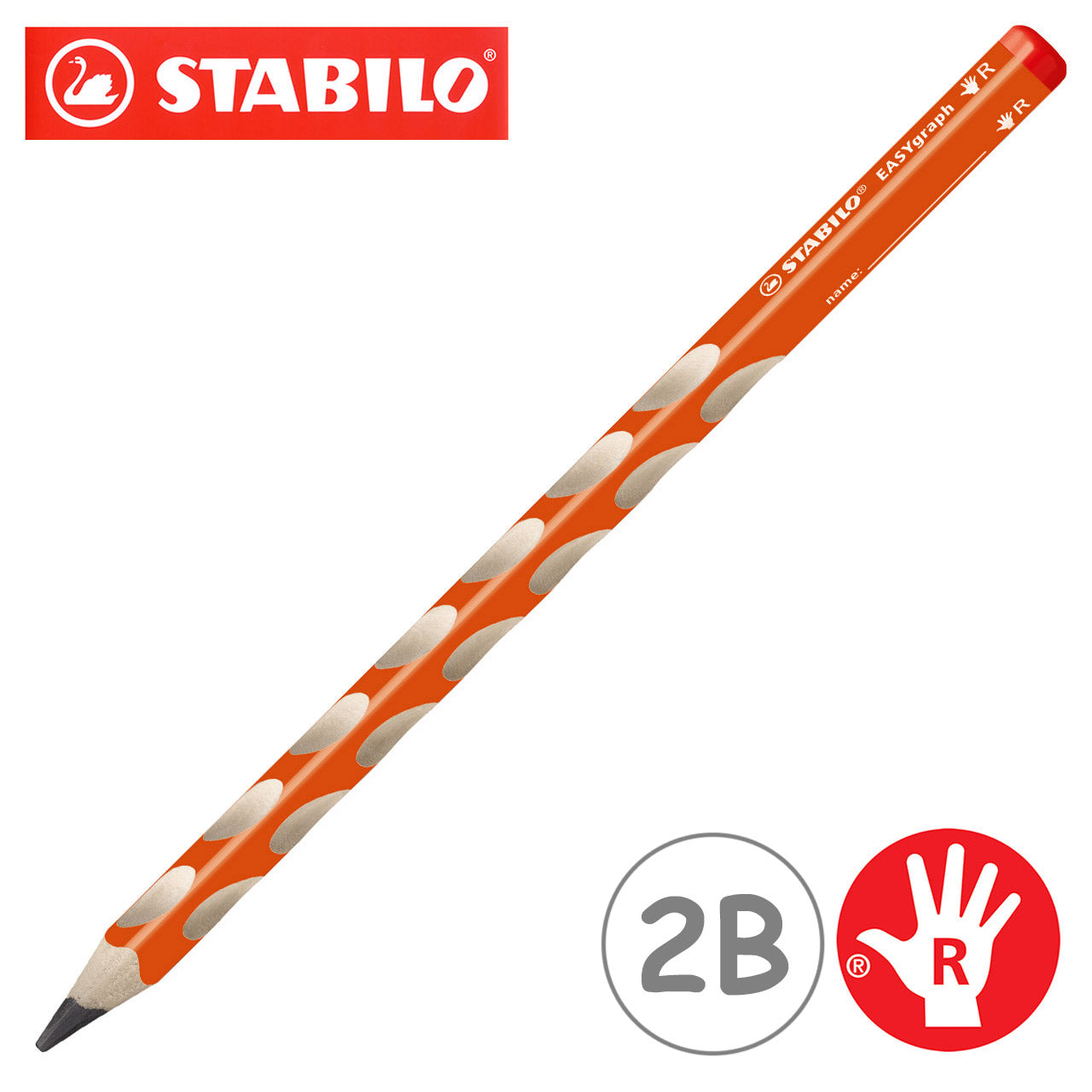 Stabilo-easy-graph-2B-Bleistift-Rechtshaender-orange-lafueliki