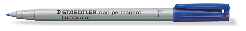 Staedtler-Lumocolor-non-permanent-Folienstift-F-blau-offen