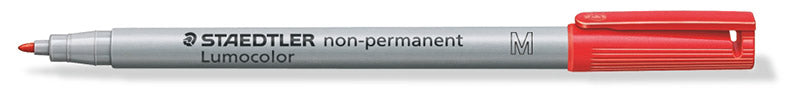 Staedtler-Lumocolor-non-permanent-Folienstift-M-rot-offen