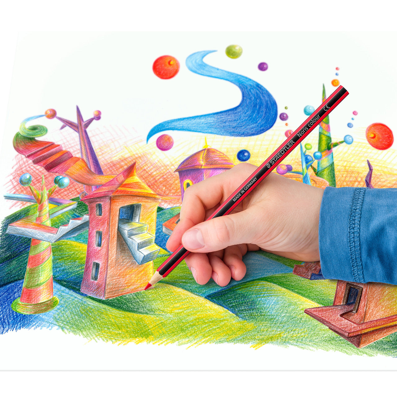 Staedtler-Noris-colour-185-Farbstift-beim-malen-lafueliki