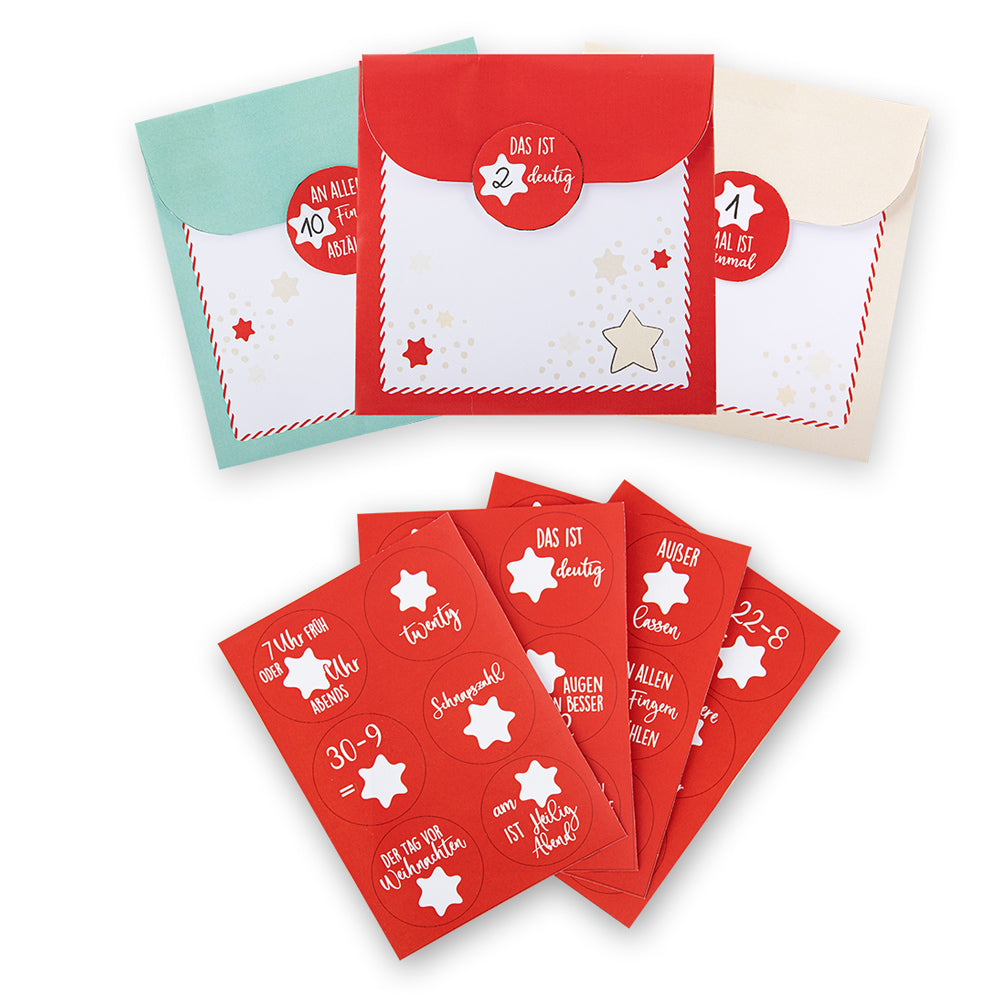 Trendhaus-Adventskalender-Raetselspass-Tueten-Sticker-lafueliki