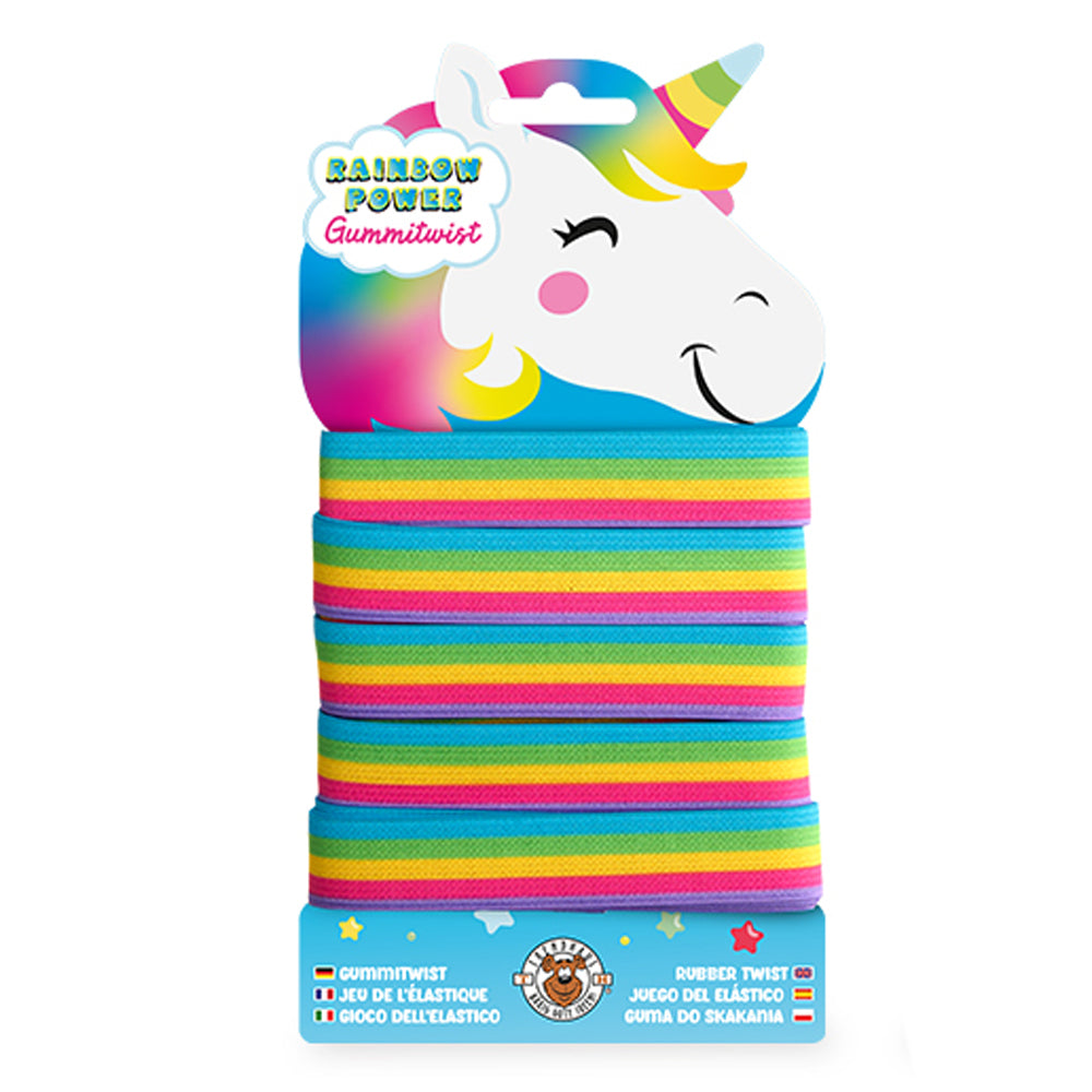 Trendhaus Gummitwist Regenbogen · 5 m · extra breit · mit Anleitung