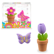 Trendhaus Radierer-Set Blume & Schmetterling